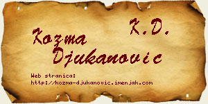 Kozma Đukanović vizit kartica